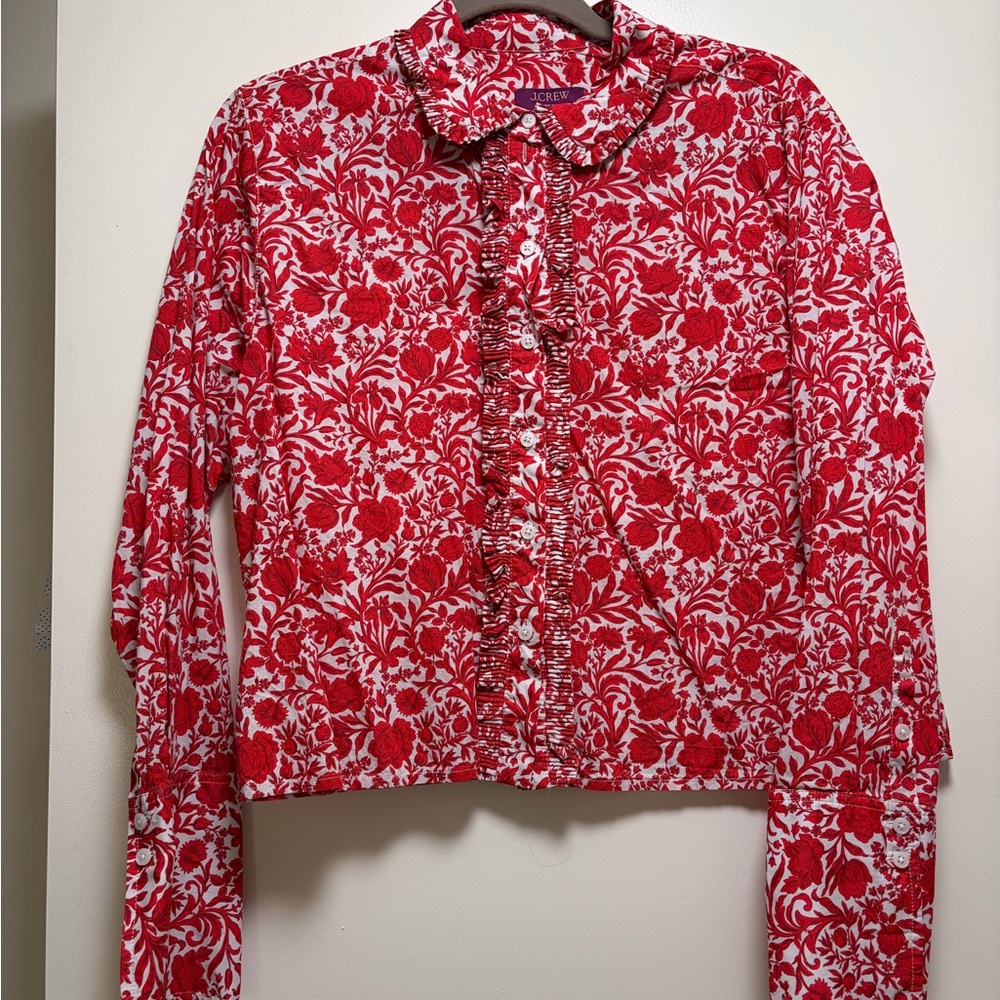 J Crew Cropped garçon shirt in Liberty® Sambourne fabric